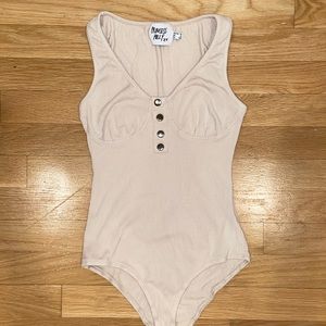 Princess Polly Cream/Beige Tank Bodysuit